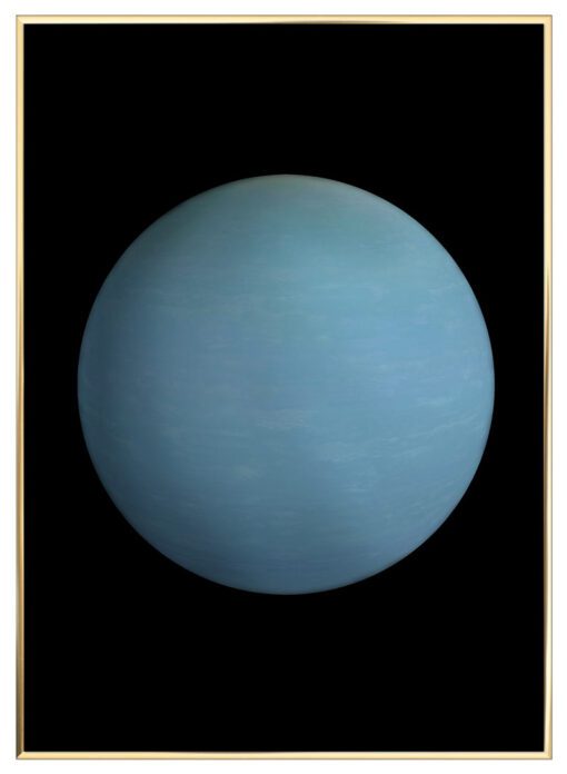 Uranus-Planet-Plakat-Messing-Plakatramme