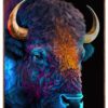 BISON-Kunstplakat-Brun-ramme